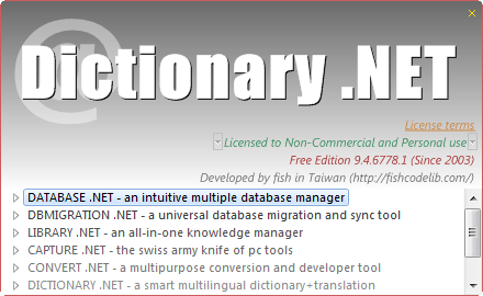 Dictionary.NET