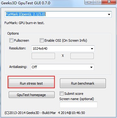 Geek3d GpuTest GUI(Կܲ)
