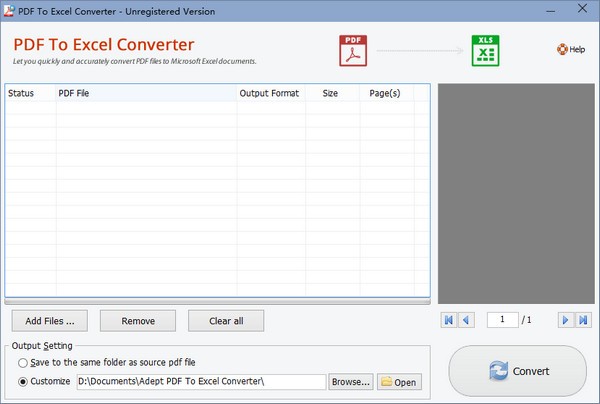 Adept PDF to Excel Converter(PDFתExcelת)