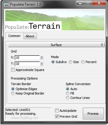 Populate:Terrain for max