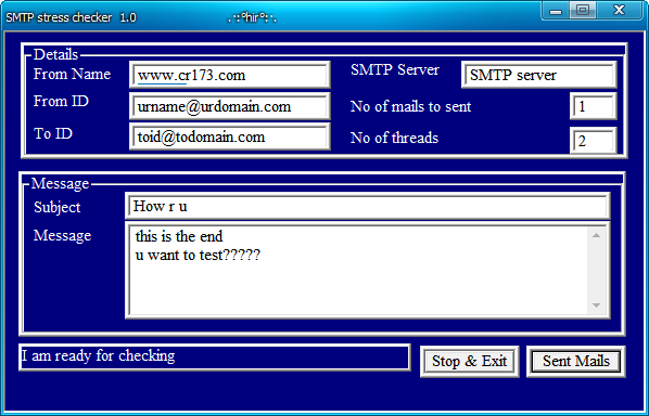 SMTP Stress Checker (SMTP)