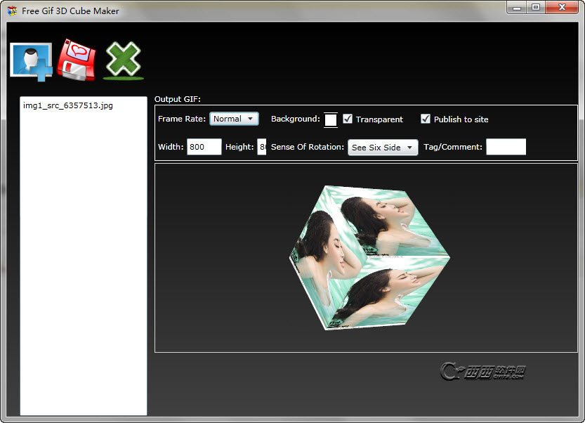 Ƭ3Dת(Free Gif 3D Cube Maker)