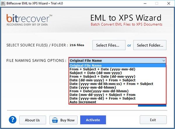 BitRecover EML to XPS Wizard(EMLXPSת)
