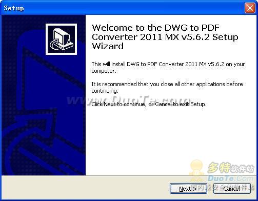 DWG to PDF Converter 2011 MX