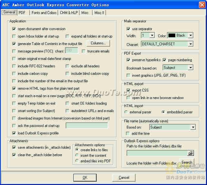 ABC Amber Outlook Express Converter