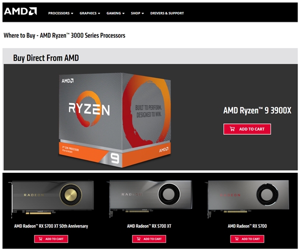 AMDʼֱRyzen 9 3900XRX 5700Կ췢