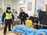 交警护送病人到医院,滨州开发区交警护送脑出血危重病人到医院抢救