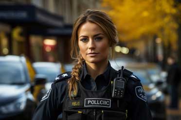 网友分享AI绘制的各国警察 颜值超高的帅哥美女们！_各国警察形象