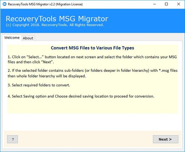 RecoveryTools MSG Migrator(MSGļת)