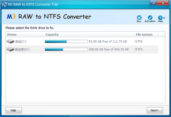 M3 RAW To NTFS Converter(NTFSӲ޸)