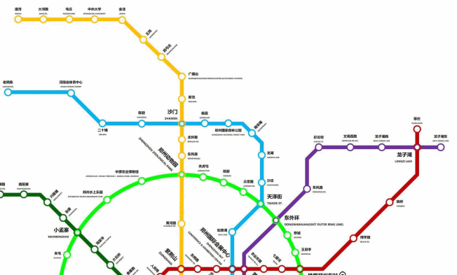 郑州地铁线路图最新版