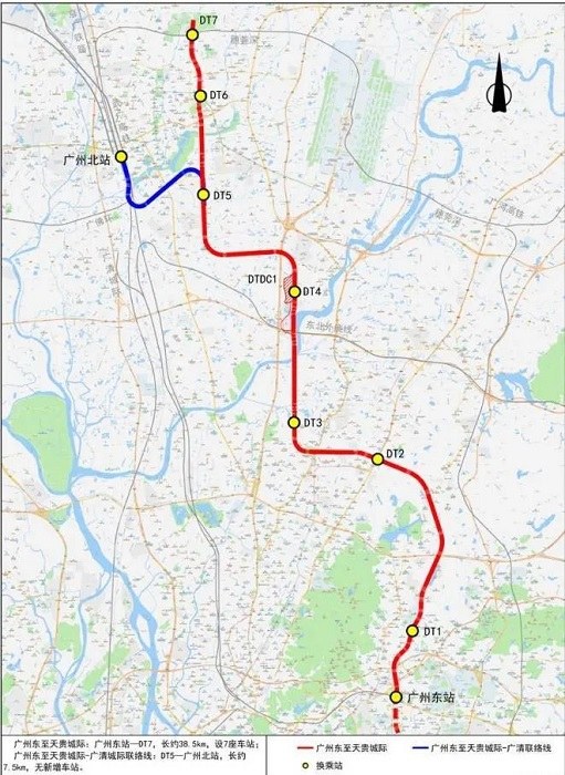 廣州地鐵18號線線路圖