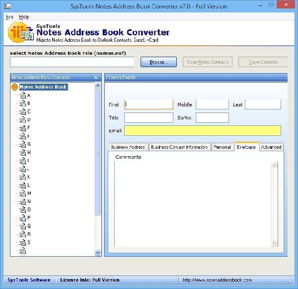 SysTools Notes Address Book Converter(邮箱处理工具)