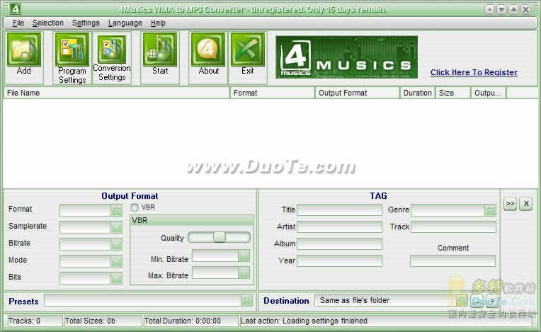4Musics WMA to MP3 Converter