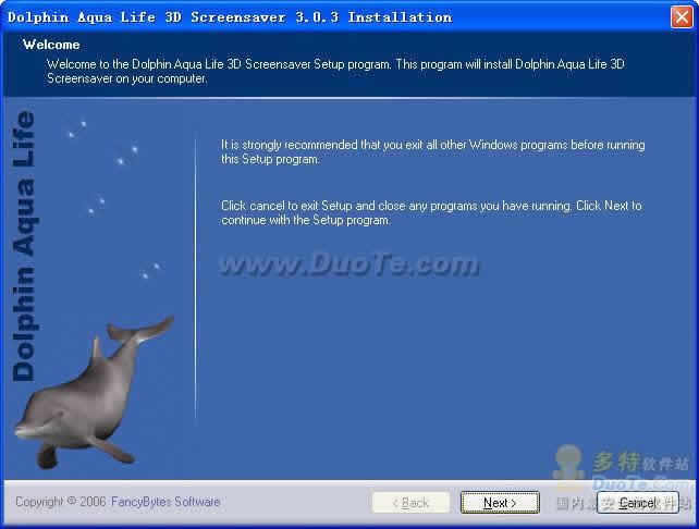 Dolphin Aqua Life 3D Screensaver