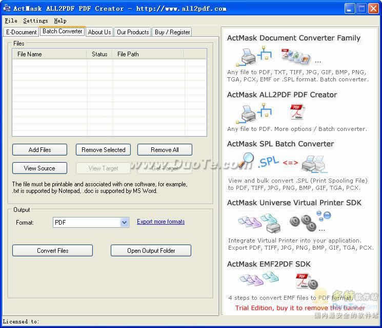 All2PDF PDF Creator