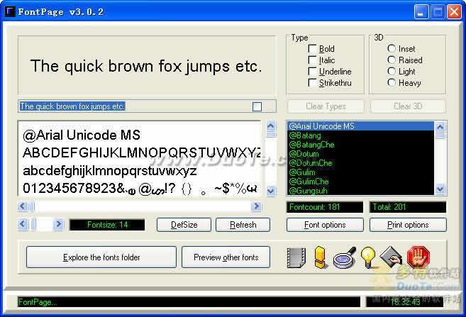 FontPage