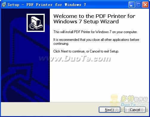 PDF Printer for Windows 7