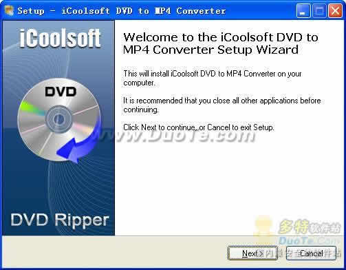 iCoolsoft DVD to MP4 Converter