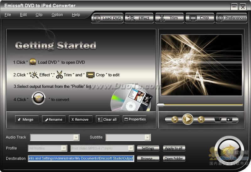 Emicsoft DVD to iPod Converter