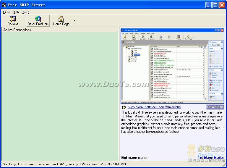 Free SMTP Server