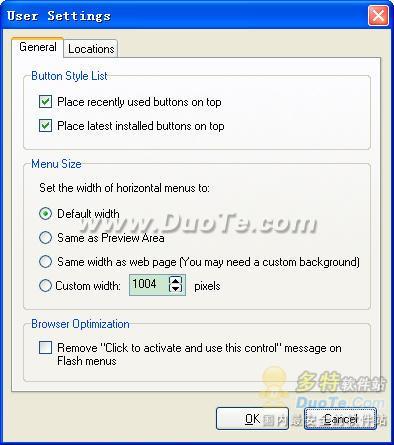 A4 Flash Menu Builder