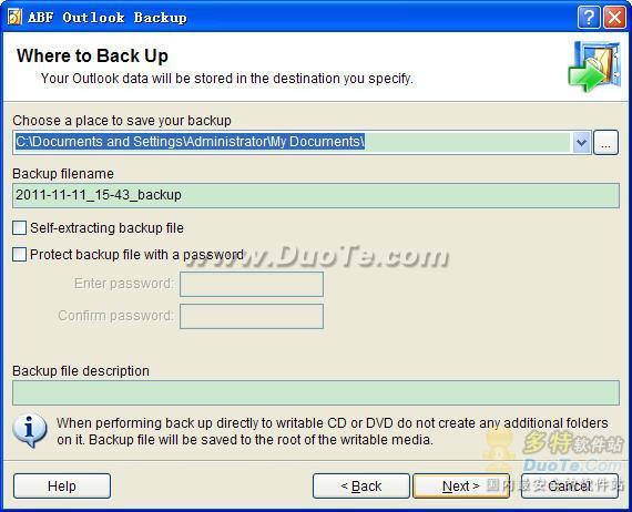 ABF Outlook Backup
