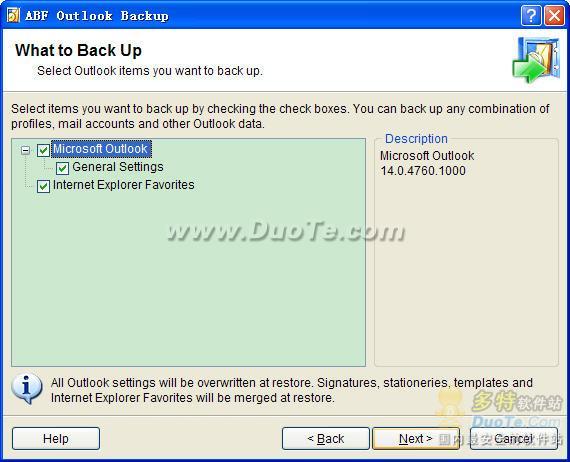 ABF Outlook Backup
