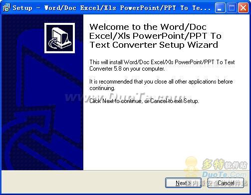 Word/Doc Excel/Xls PowerPoint/PPT To Text Converter V5.8