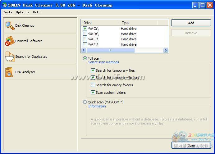 SBMAV Disk cleaner