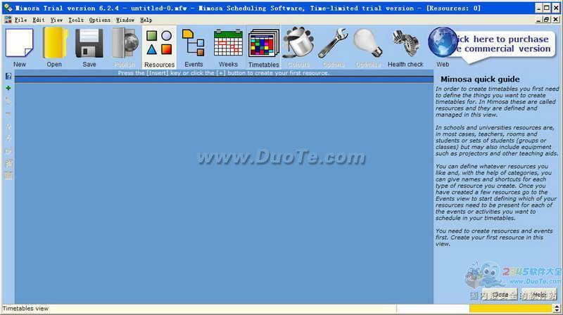Mimosa Scheduling Software Demo Edition