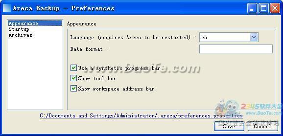 Areca Backup(ı)