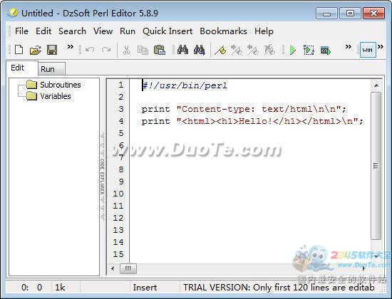 DzSoft Perl Editor
