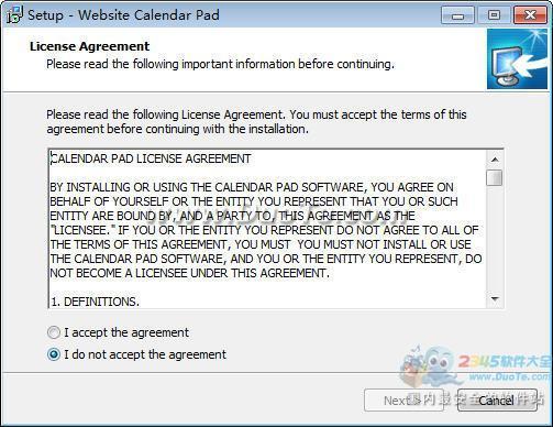 Web Calendar Pad()
