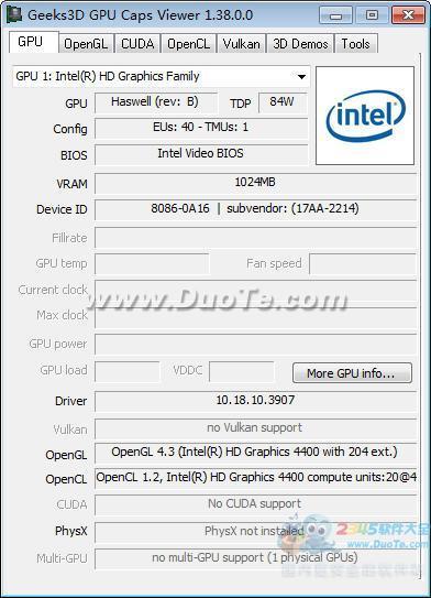 GPU Caps Viewer (Կʶ𹤾)