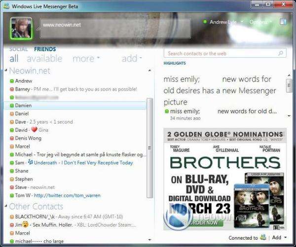 Windows Live Messenger 2010 beta ͼ