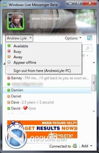 Windows Live Messenger 2010 beta ͼ