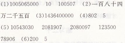 人教版四年级上册数学总复习期末检测作业长江全能学案答案1