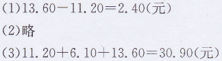 三年级上册数学教材第85页练一练答案北师大版3