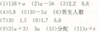 人教版五年级上册数学总复习第2课时简易方程课时练答案1