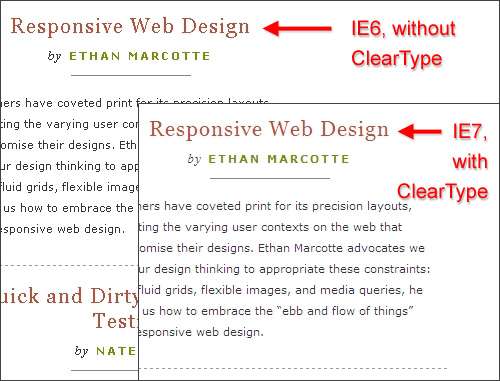 Cleartype-ie in The Principles Of Cross-Browser CSS Coding
