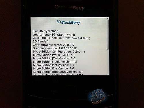 ݮ9650ɹBlackberry OS6.0ϵͳ