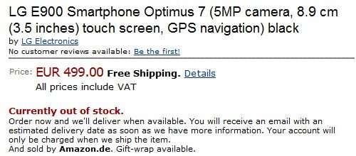 4500Ԫ  LG ׿WP7ֻOptimus 7۸ع