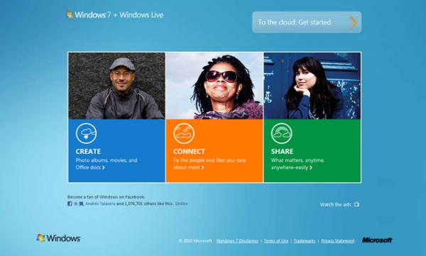 Windows 7 + Windows Live վ: To The Cloud