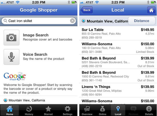 iPhoneGoogle Shopper