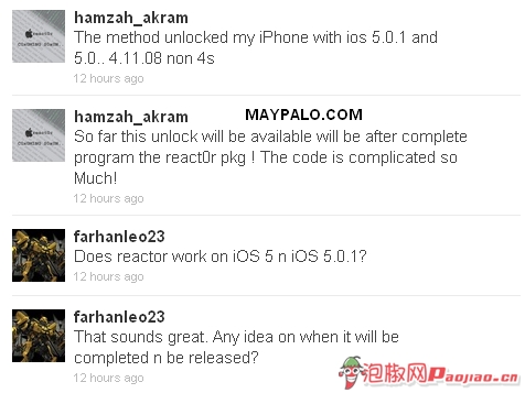 iPhone4iOS5/iOS5.0.1Reactor